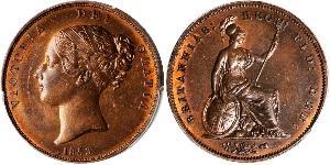 1 Penny Reino Unido de Gran Bretaña e Irlanda (1801-1922)  Victoria (1819 - 1901)