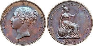 1 Penny Reino Unido de Gran Bretaña e Irlanda (1801-1922)  Victoria (1819 - 1901)