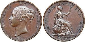 1 Penny Reino Unido de Gran Bretaña e Irlanda (1801-1922)  Victoria (1819 - 1901)