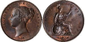 1 Penny Reino Unido de Gran Bretaña e Irlanda (1801-1922)  Victoria (1819 - 1901)