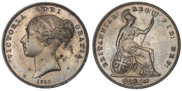 1 Penny Reino Unido de Gran Bretaña e Irlanda (1801-1922)  Victoria (1819 - 1901)