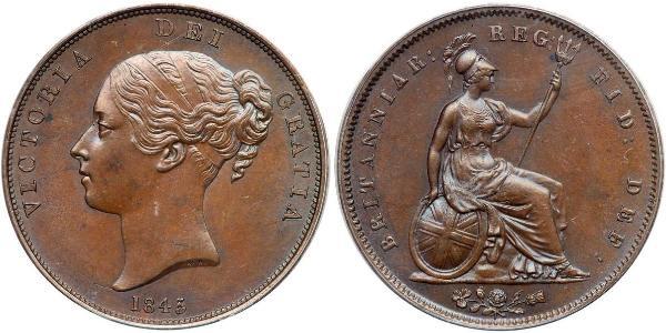 1 Penny United Kingdom of Great Britain and Ireland (1801-1922)  Victoria (1819 - 1901)