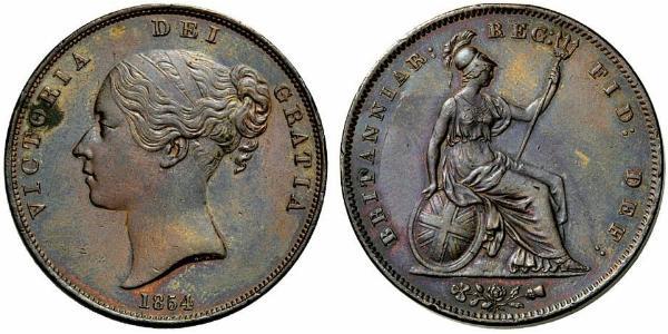 1 Penny United Kingdom of Great Britain and Ireland (1801-1922)  Victoria (1819 - 1901)