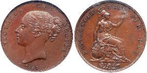 1 Penny Vereinigtes Königreich von Großbritannien und Irland (1801-1922)  Victoria (1819 - 1901)