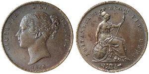 1 Penny Vereinigtes Königreich von Großbritannien und Irland (1801-1922)  Victoria (1819 - 1901)