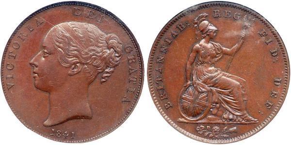 1 Penny Vereinigtes Königreich von Großbritannien und Irland (1801-1922)  Victoria (1819 - 1901)