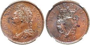 1 Penny Vereinigtes Königreich von Großbritannien und Irland (1801-1922) / Irland (1922 - )  Georg IV (1762-1830)