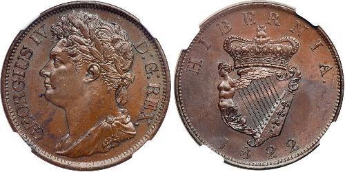 1 Penny Vereinigtes Königreich von Großbritannien und Irland (1801-1922) / Irland (1922 - )  Georg IV (1762-1830)