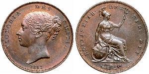 1 Penny 大不列颠及爱尔兰联合王国 (1801 - 1922)  维多利亚 (英国君主)