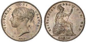 1 Penny 大不列颠及爱尔兰联合王国 (1801 - 1922)  维多利亚 (英国君主)