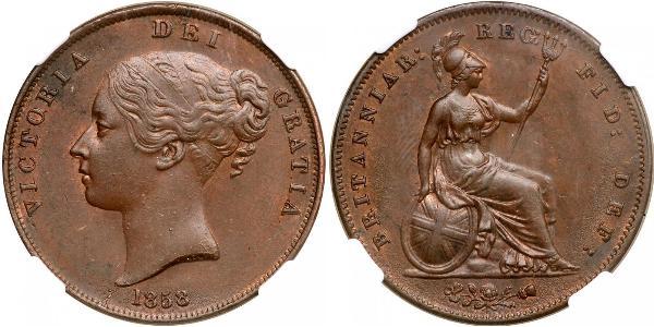 1 Penny 大不列颠及爱尔兰联合王国 (1801 - 1922)  维多利亚 (英国君主)