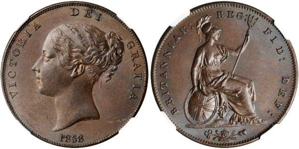 1 Penny 大不列颠及爱尔兰联合王国 (1801 - 1922)  维多利亚 (英国君主)