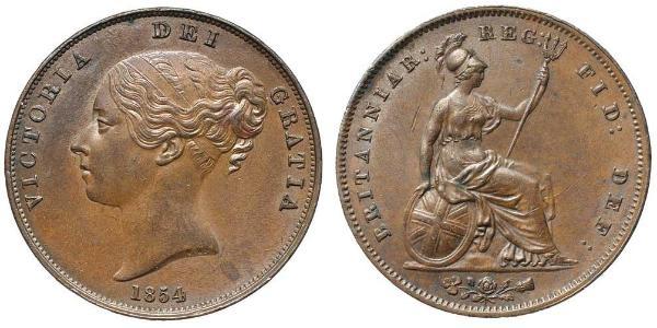 1 Penny 大不列颠及爱尔兰联合王国 (1801 - 1922)  维多利亚 (英国君主)