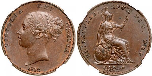 1 Penny 大不列颠及爱尔兰联合王国 (1801 - 1922)  维多利亚 (英国君主)