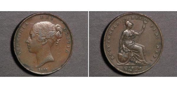 1 Penny 大不列颠及爱尔兰联合王国 (1801 - 1922)  维多利亚 (英国君主)