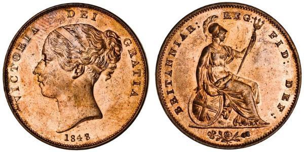 1 Penny 大不列颠及爱尔兰联合王国 (1801 - 1922)  维多利亚 (英国君主)