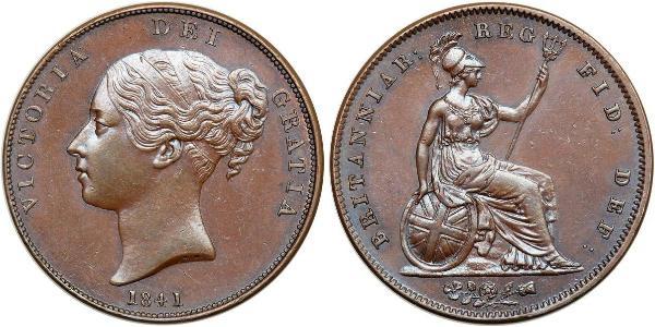 1 Penny 大不列颠及爱尔兰联合王国 (1801 - 1922)  维多利亚 (英国君主)