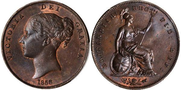 1 Penny 大不列颠及爱尔兰联合王国 (1801 - 1922)  维多利亚 (英国君主)