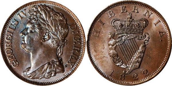 1 Penny 爱尔兰共和国 / 大不列颠及爱尔兰联合王国 (1801 - 1922)  喬治四世 (1762-1830)