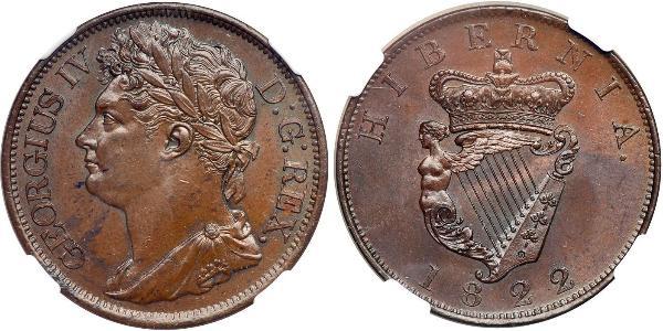 1 Penny 爱尔兰共和国 / 大不列颠及爱尔兰联合王国 (1801 - 1922)  喬治四世 (1762-1830)