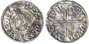 1 Penny 英格兰王国 銀 决策无方者埃塞尔雷德 (1016 - 1013)