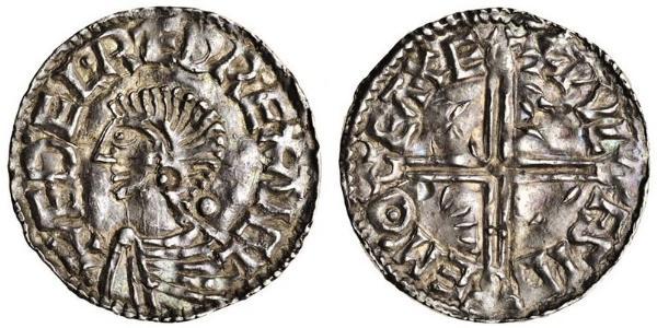 1 Penny 英格兰王国 銀 决策无方者埃塞尔雷德 (1016 - 1013)