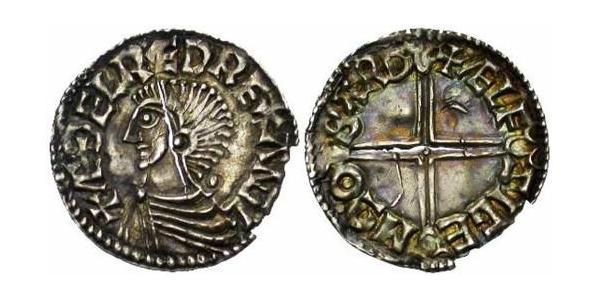 1 Penny 英格兰王国 銀 决策无方者埃塞尔雷德 (1016 - 1013)