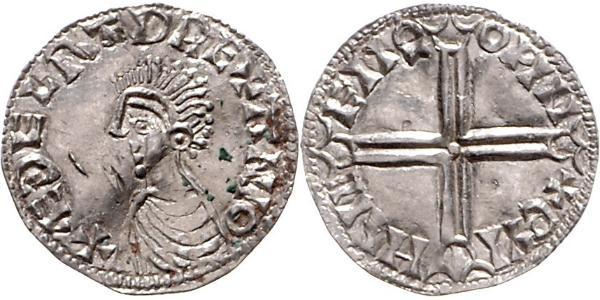 1 Penny 英格兰王国 銀 决策无方者埃塞尔雷德 (1016 - 1013)