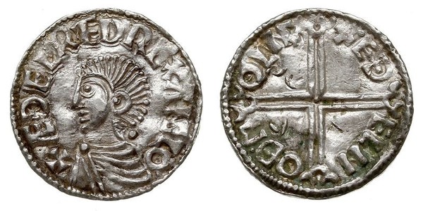 1 Penny 英格兰王国 銀 决策无方者埃塞尔雷德 (1016 - 1013)