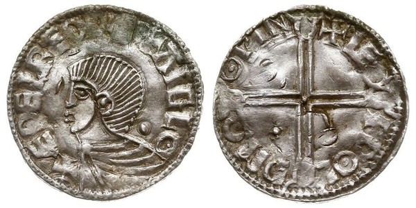 1 Penny 英格兰王国 銀 决策无方者埃塞尔雷德 (1016 - 1013)