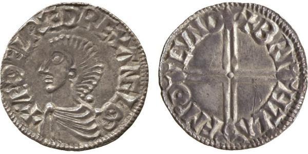 1 Penny 英格兰王国 銀 决策无方者埃塞尔雷德 (1016 - 1013)