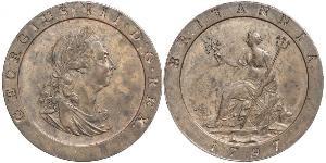 1 Penny 大不列顛王國 (1707 - 1800) 銅 喬治三世 (1738-1820)