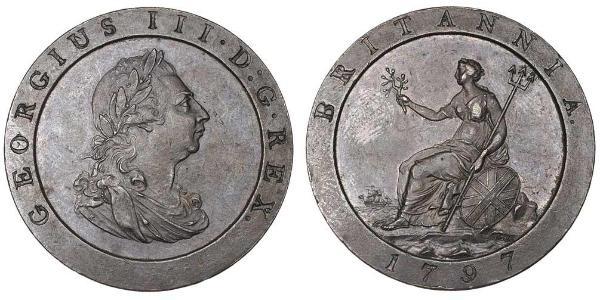 1 Penny 大不列顛王國 (1707 - 1800) 銅 喬治三世 (1738-1820)