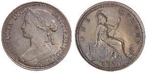 1 Penny 大不列颠及爱尔兰联合王国 (1801 - 1922) 銅 维多利亚 (英国君主)