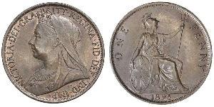 1 Penny 大不列颠及爱尔兰联合王国 (1801 - 1922) 銅 维多利亚 (英国君主)