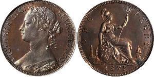 1 Penny 大不列颠及爱尔兰联合王国 (1801 - 1922) 銅 维多利亚 (英国君主)