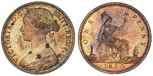 1 Penny 大不列颠及爱尔兰联合王国 (1801 - 1922) 銅 维多利亚 (英国君主)