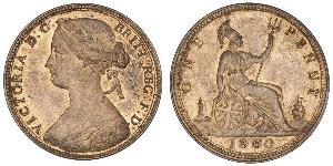 1 Penny 大不列颠及爱尔兰联合王国 (1801 - 1922) 銅 维多利亚 (英国君主)