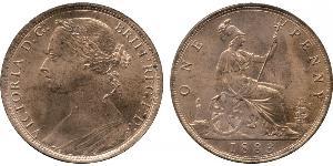 1 Penny 大不列颠及爱尔兰联合王国 (1801 - 1922) 銅 维多利亚 (英国君主)