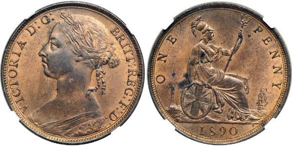 1 Penny 大不列颠及爱尔兰联合王国 (1801 - 1922) 銅 维多利亚 (英国君主)