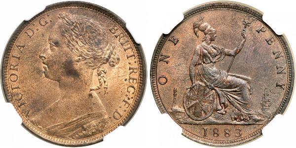 1 Penny 大不列颠及爱尔兰联合王国 (1801 - 1922) 銅 维多利亚 (英国君主)