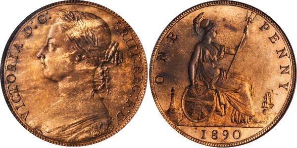1 Penny 大不列颠及爱尔兰联合王国 (1801 - 1922) 銅 维多利亚 (英国君主)