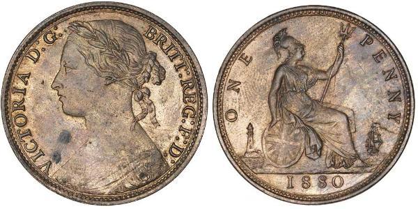 1 Penny 大不列颠及爱尔兰联合王国 (1801 - 1922) 銅 维多利亚 (英国君主)