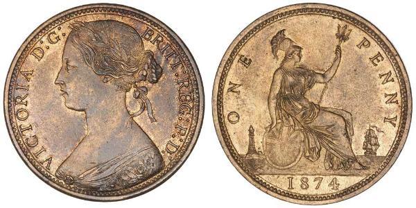1 Penny 大不列颠及爱尔兰联合王国 (1801 - 1922) 銅 维多利亚 (英国君主)