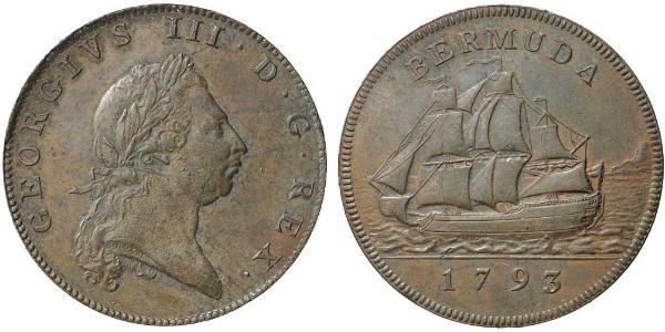 1 Penny 百慕大 銅 喬治三世 (1738-1820)