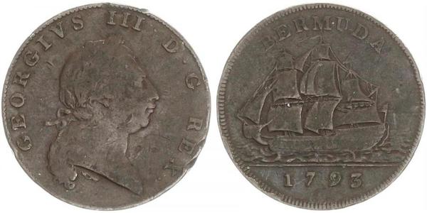 1 Penny 百慕大 銅 喬治三世 (1738-1820)