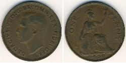 1 Penny 英国 銅 