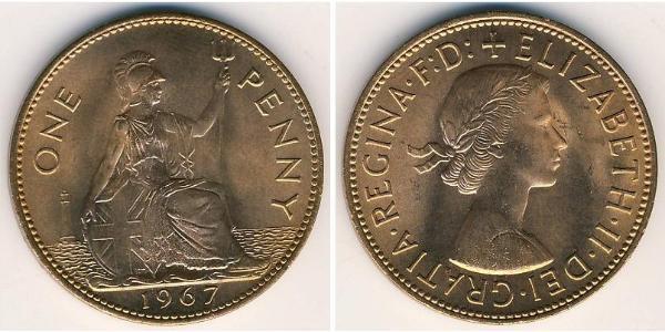 1 Penny 英国 銅 