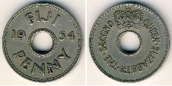 1 Penny Fiji 镍/銅 伊丽莎白二世 (1926-2022)