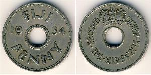 1 Penny Fiji 銅/镍 伊丽莎白二世 (1926-2022)